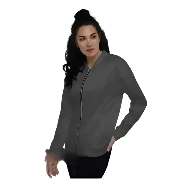 Unisex Bomberjacke aus Polyester in Schwarz, kurze Jacke mit Reißverschluss, für Herren und Damen, von BUYATHOME24