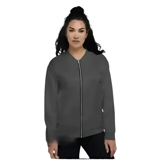 Unisex Bomberjacke aus Polyester in Schwarz, leicht gefüttert, mit Reißverschluss und elastischen Bündchen, Größe XS bis 3XL.