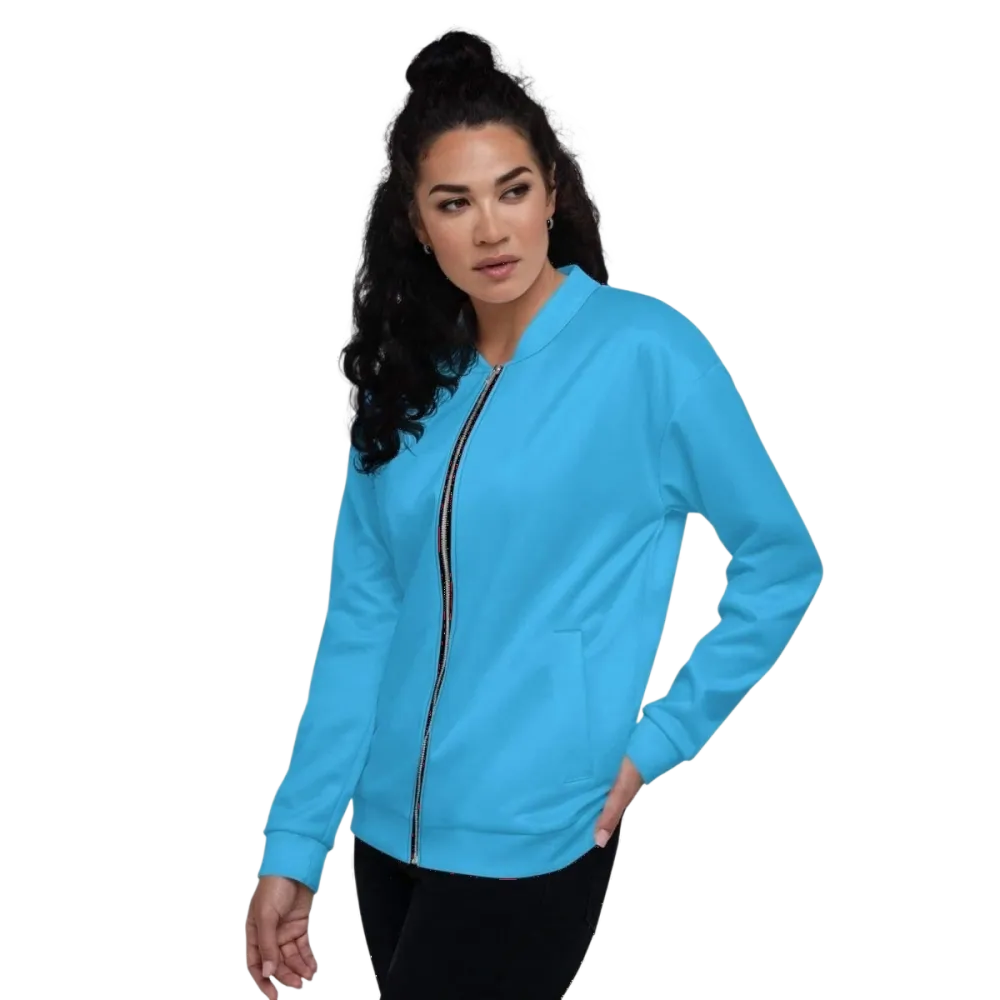 Damen-Bomberjacke aus Polyester in Unisex-Design, erhältlich in XS bis 3XL, mit Reißverschluss und elastischen Bündchen.