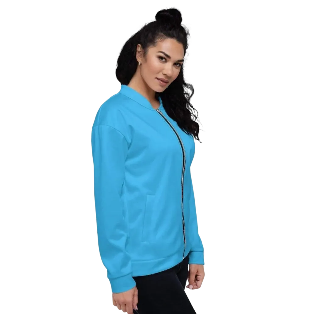 Unisex Bomberjacke aus Polyester in XS-3XL, Damen-Bomberjacke von BUYATHOME24, mit Reißverschluss und elastischen Rändern