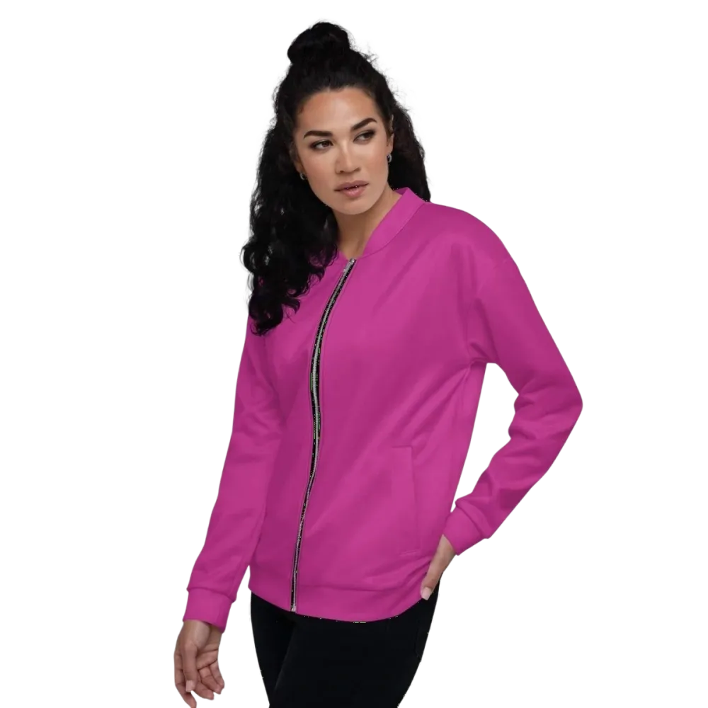 Unisex Bomberjacke aus Polyester in XS bis 3XL, mit elastischem Bund und Stehkragen, in schwarzer Farbe, von BUYATHOME24.
