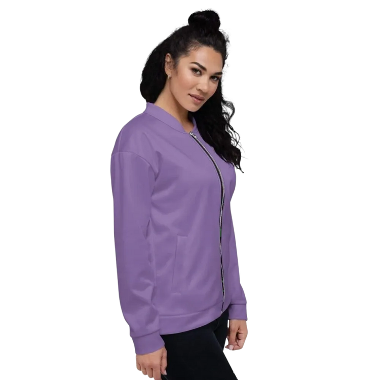 Damen-Bomberjacke aus Polyester in XS-3XL, Unisex Blousonjacke von BUYATHOME24, elastisch und bequem, mit Reißverschluss und Rippbündchen