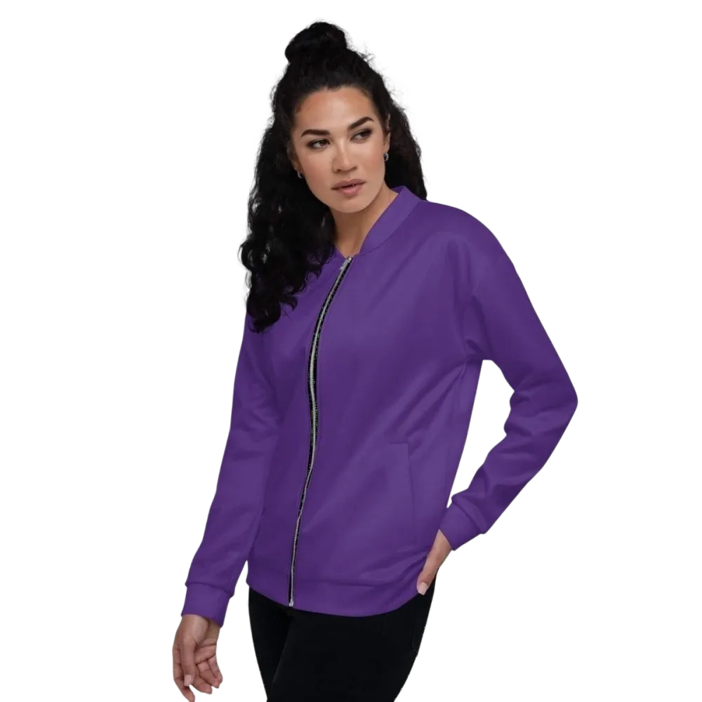 Damen-Bomberjacke aus Polyester in XS-3XL von BUYATHOME24, stilvoller Blouson in schwarzer Farbe, frontale Ansicht.