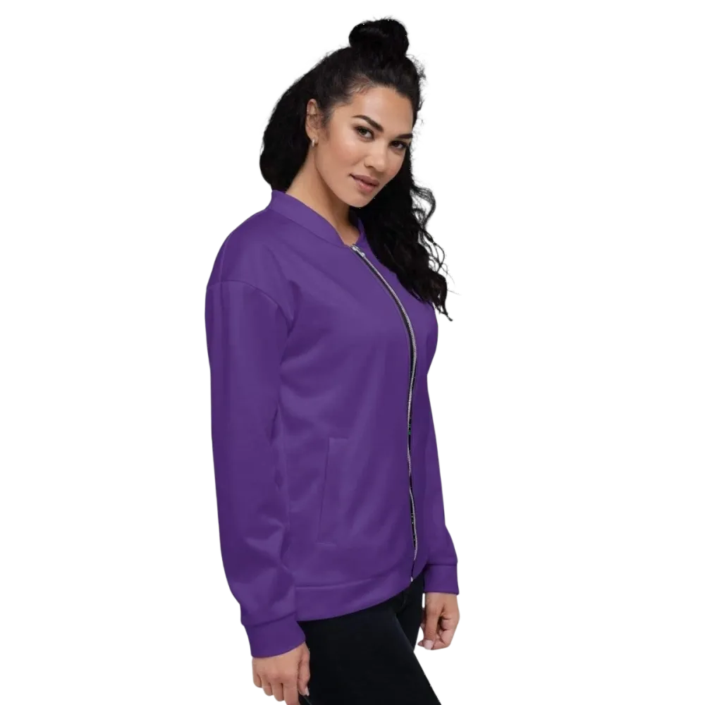 Unisex Bomberjacke aus Polyester in XS-3XL, Damen-Bomberjacke von BUYATHOME24, mit Reißverschluss und Stehkragen.