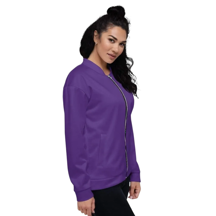 Unisex Bomberjacke aus Polyester in XS-3XL, Damen-Bomberjacke von BUYATHOME24, mit Reißverschluss und Stehkragen.