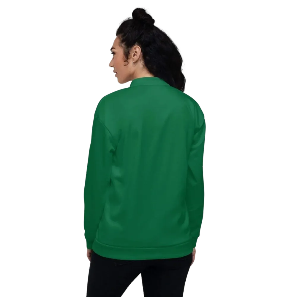 Unisex Bomberjacke aus Polyester, schnelltrocknend, in XS bis 3XL, schwarz, mit Reißverschluss und elastischem Saum.