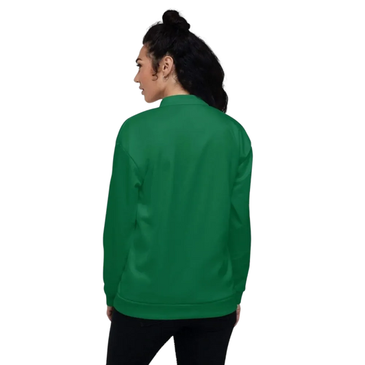 Unisex Bomberjacke aus Polyester, schnelltrocknend, in XS bis 3XL, schwarz, mit Reißverschluss und elastischem Saum.