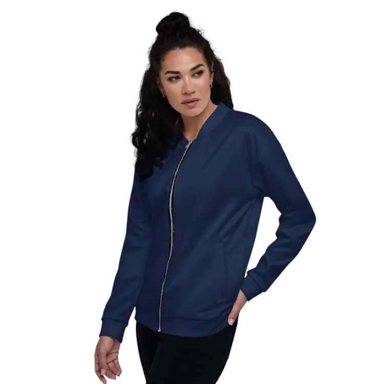 Unisex Bomberjacke aus Polyester in XS-3XL, schnelltrocknend, Damenmodell, mit Reißverschluss und elastischem Saum, BUYATHOME24