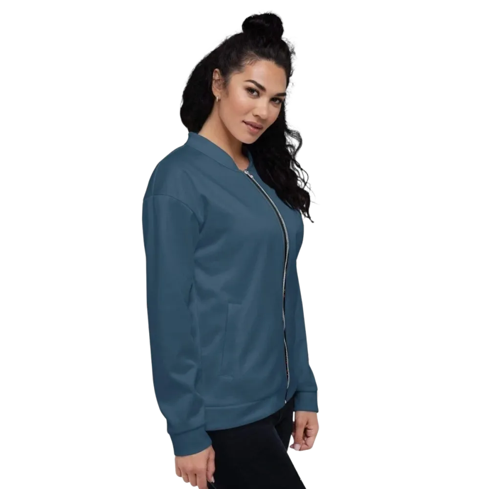 Unisex Bomberjacke aus Polyester in XS-3XL, schnelltrocknend, Damenmodell, schwarze Jacke mit Reißverschluss und elastischem Saum