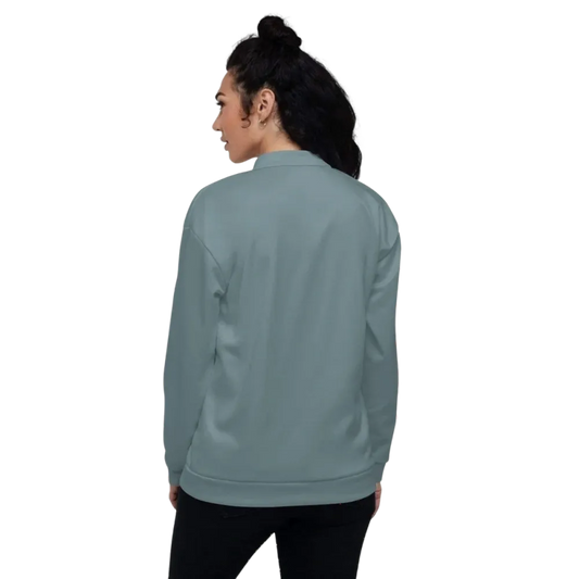 Unisex Bomberjacke aus polyester, schnelltrocknend, in XS bis 3XL, von BUYATHOME24, detailed Ansicht der Damen-Bomberjacke