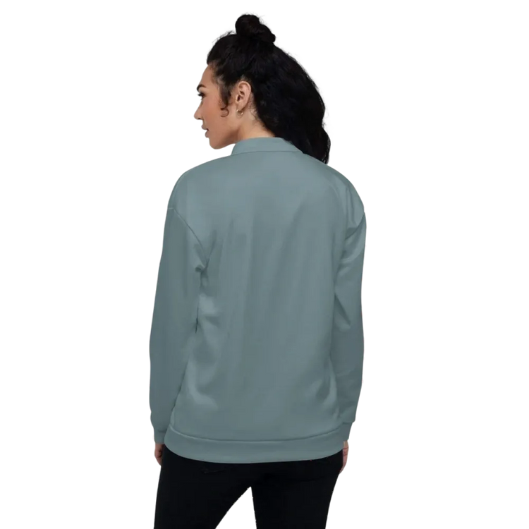 Unisex Bomberjacke aus polyester, schnelltrocknend, in XS bis 3XL, von BUYATHOME24, detailed Ansicht der Damen-Bomberjacke