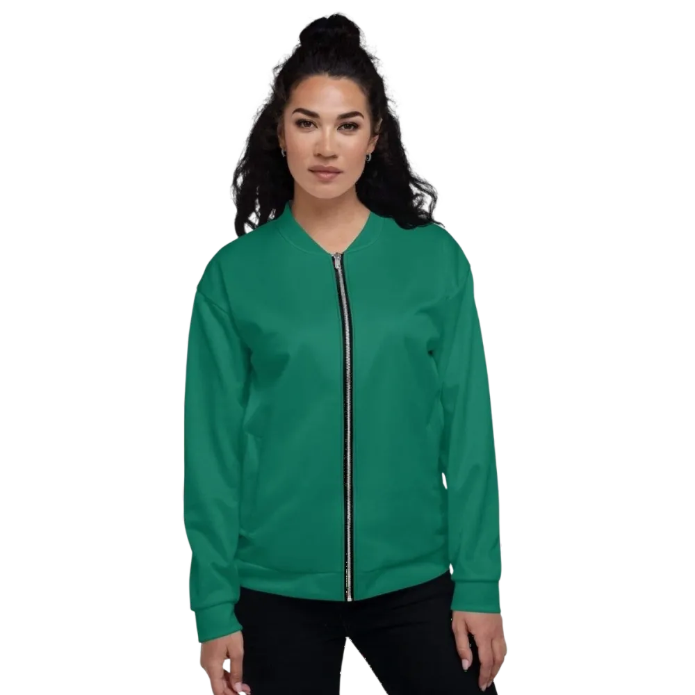 Unisex Bomberjacke aus Polyester mit YKK-Reißverschluss, Damenmodell, in XS bis 3XL, schwarze Jacke von BUYATHOME24.