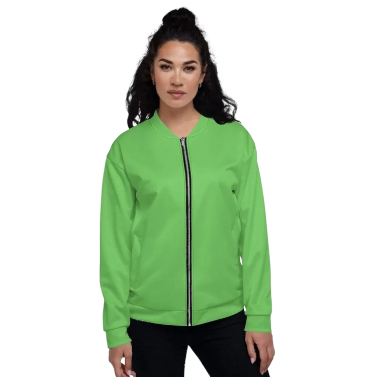 Unisex Polyester-Bomberjacke von BUYATHOME24 mit YKK-Reißverschluss, Damen- und Herrengröße XS bis 3XL, bequemes Design