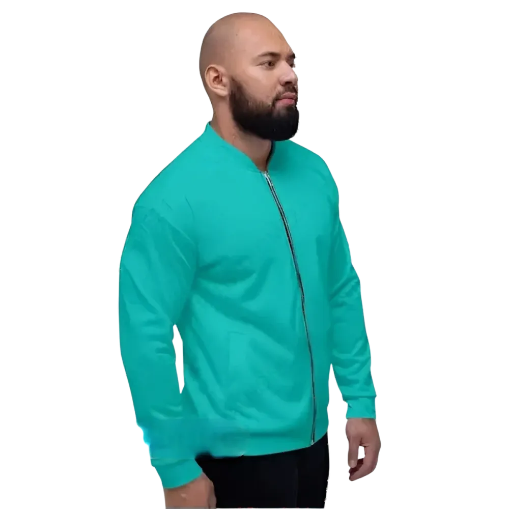 Unisex Bomberjacke aus Polyester mit YKK-Reißverschluss, in XS bis 3XL, dunkel, mit Textildruck, von BUYATHOME24.