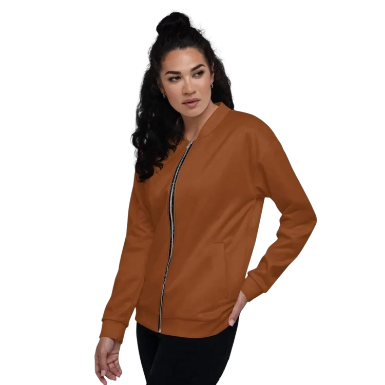 Unisex Bomberjacke mit YKK-Reißverschluss in XS-3XL, personalisierbar, Damenmodell, elegante, sportliche Jacke, modisch und bequem.