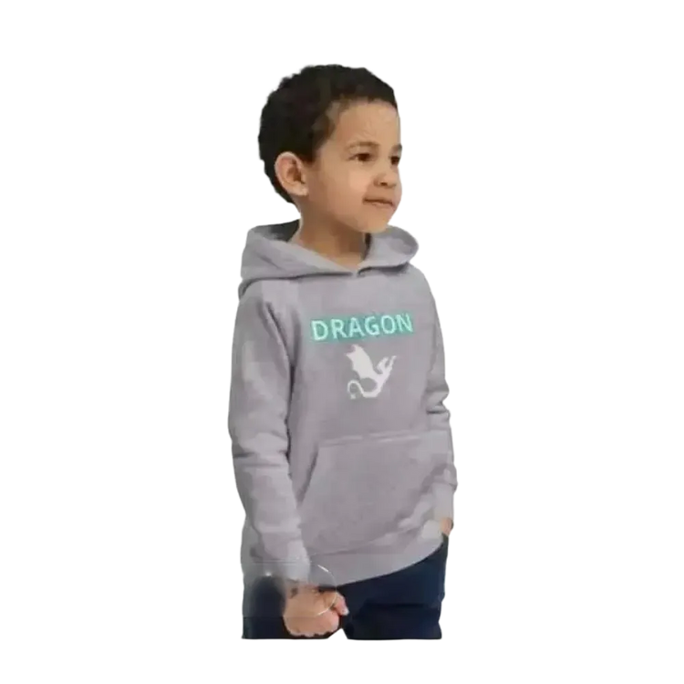 Unisex Kinder Hoodie mit Drachen-Grafik, Baumwoll-Kapuzenpullover für Jungen und Mädchen, 4-12 Jahre, bequemer Kapuzenpullover