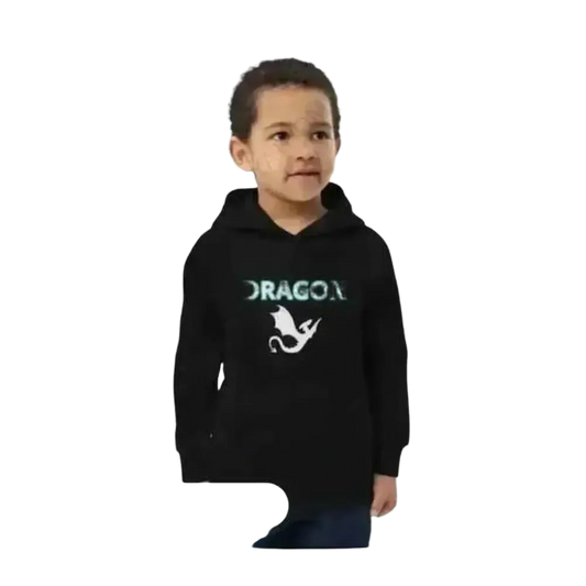 Unisex Kinder Hoodie mit Drachen-Grafik, schwarz, Baumwolle, für Jungen und Mädchen im Alter 4-12 Jahre, bequem und warm