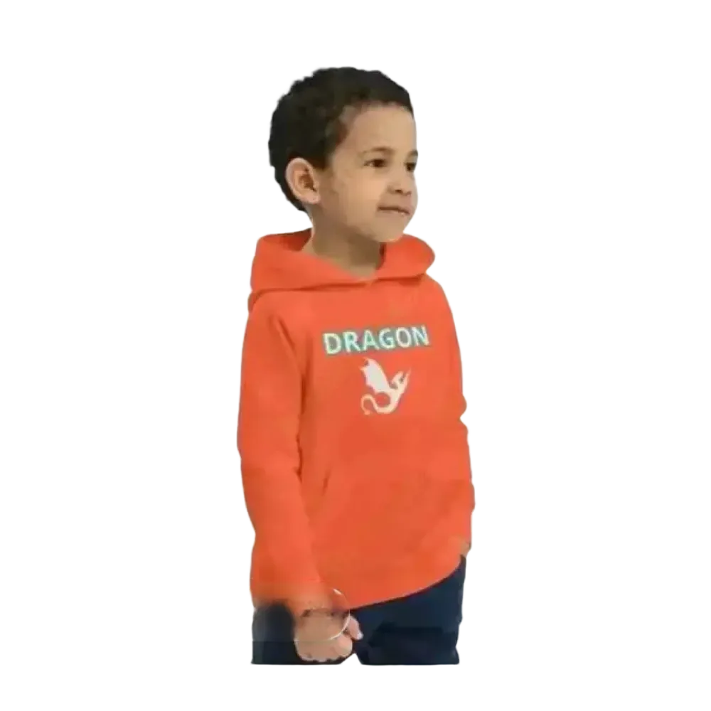 Unisex Drachen Hoodie für Kinder, Baumwolle, Kapuzenpullover mit Grafik, geeignet für Jungen und Mädchen im Alter von 4-12 Jahren