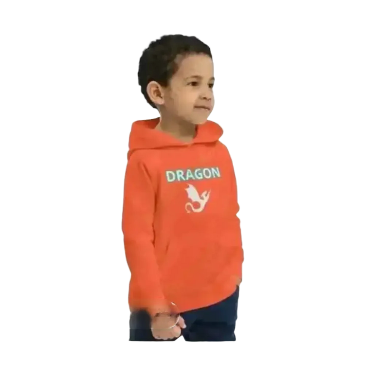 Unisex Drachen Hoodie für Kinder, Baumwolle, Kapuzenpullover mit Grafik, geeignet für Jungen und Mädchen im Alter von 4-12 Jahren