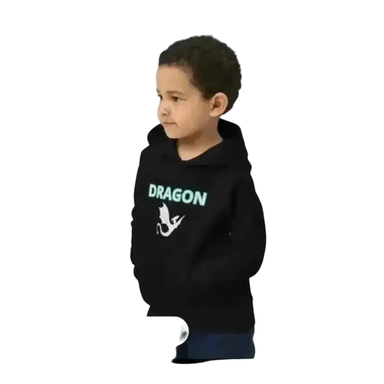 Unisex Drachen Hoodie für Kinder von 4-12 Jahre, Baumwoll Kapuzenpullover mit Drachen-Grafik, bequemer Kinder-Hoodie