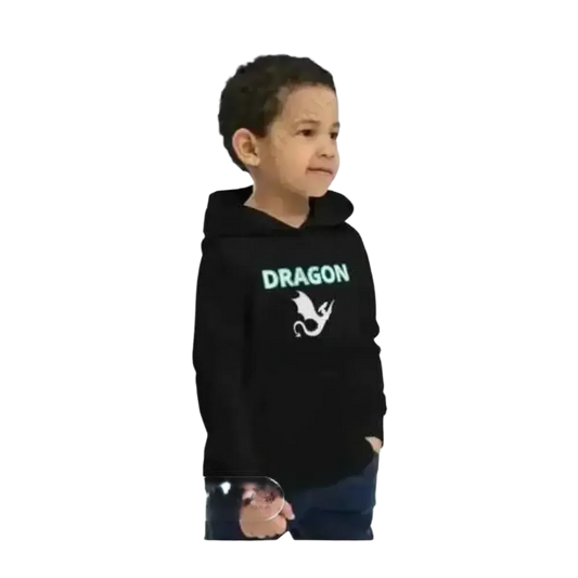 Unisex Drachen Hoodie für Kinder von 4-12 Jahren, Baumwollkapuzenpullover mit buntem Drachen-Design, für Jungen und Mädchen