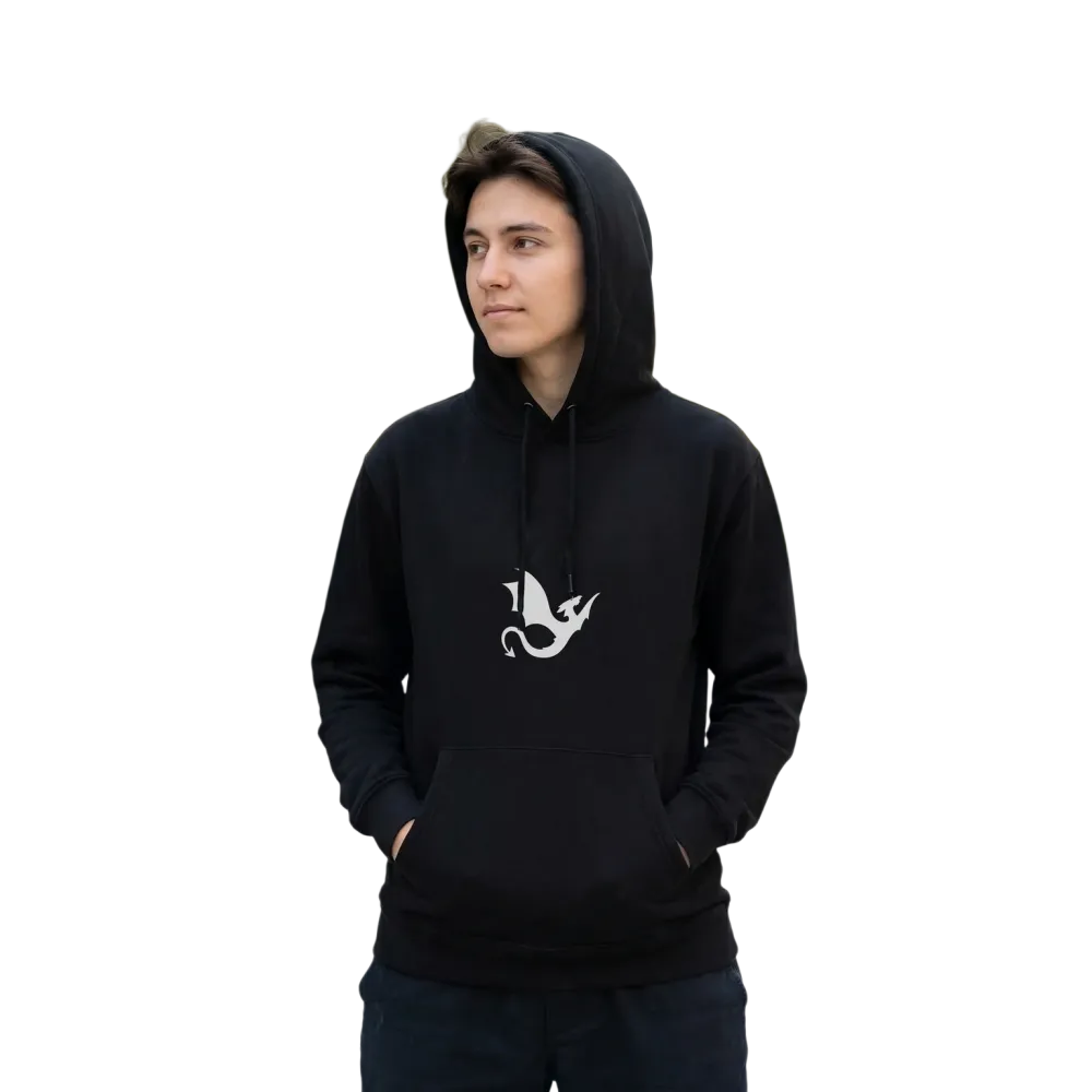 Unisex Kinder Hoodie mit Drachen-Grafik in Baumwolle, Kapuzenpullover für Jungen und Mädchen 4-12 Jahre, bequem und cool.