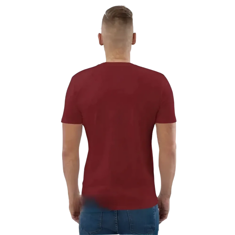 Unisex Grafik T-Shirt aus 100% Baumwolle in Schwarz mit Druck, liegend auf weißem Hintergrund, Größe S bis 5XL.