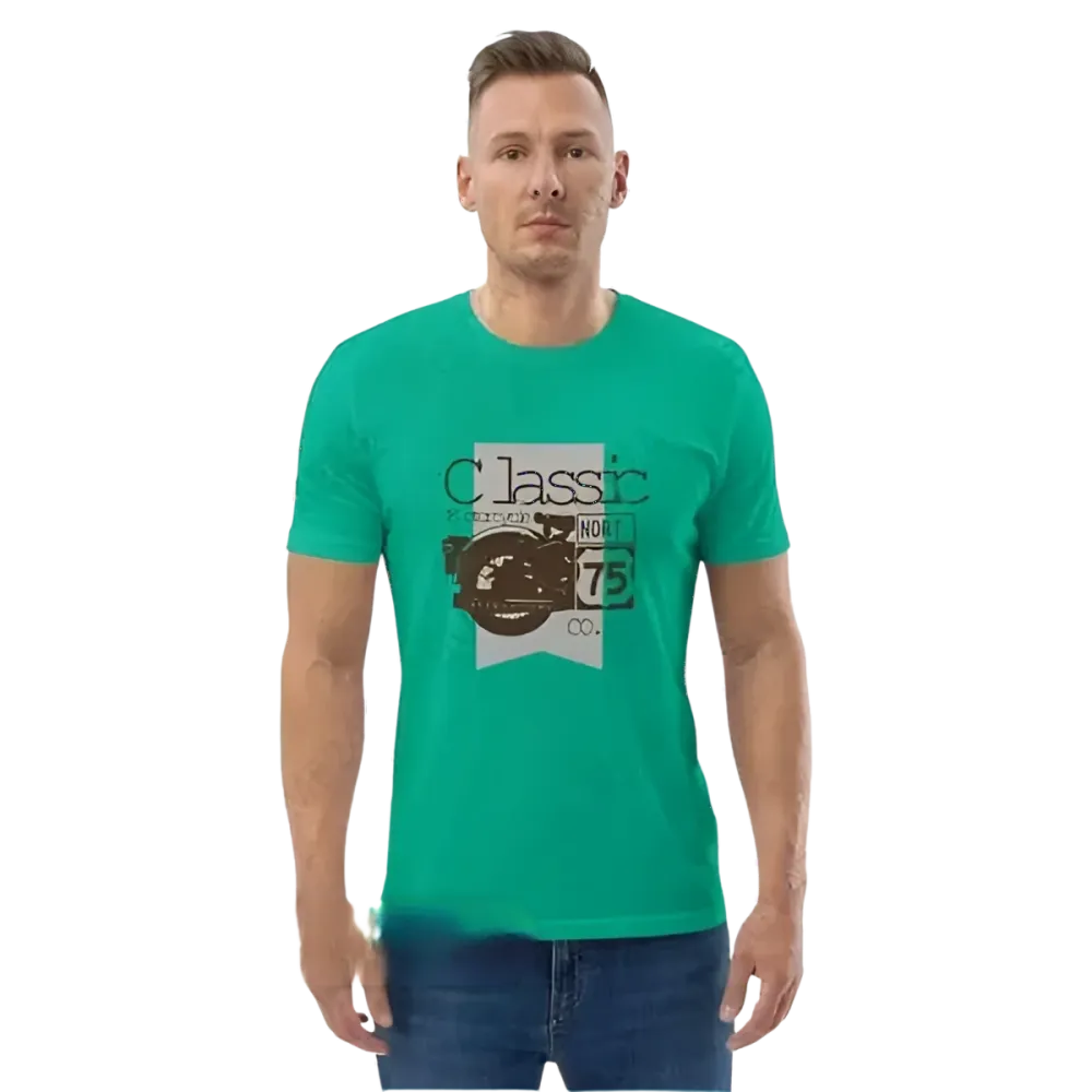 Unisex Grafik T-Shirt von BUYATHOME24, 100% Baumwolle, in S bis 5XL, mit umweltbezogenem Druck in Grün, für Herren.