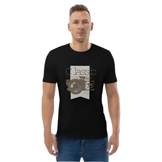 Unisex Grafik T-Shirt von BUYATHOME24 in Schwarz, aus 100% Baumwolle, in den Größen S bis 5XL, mit Druck auf der Vorderseite.
