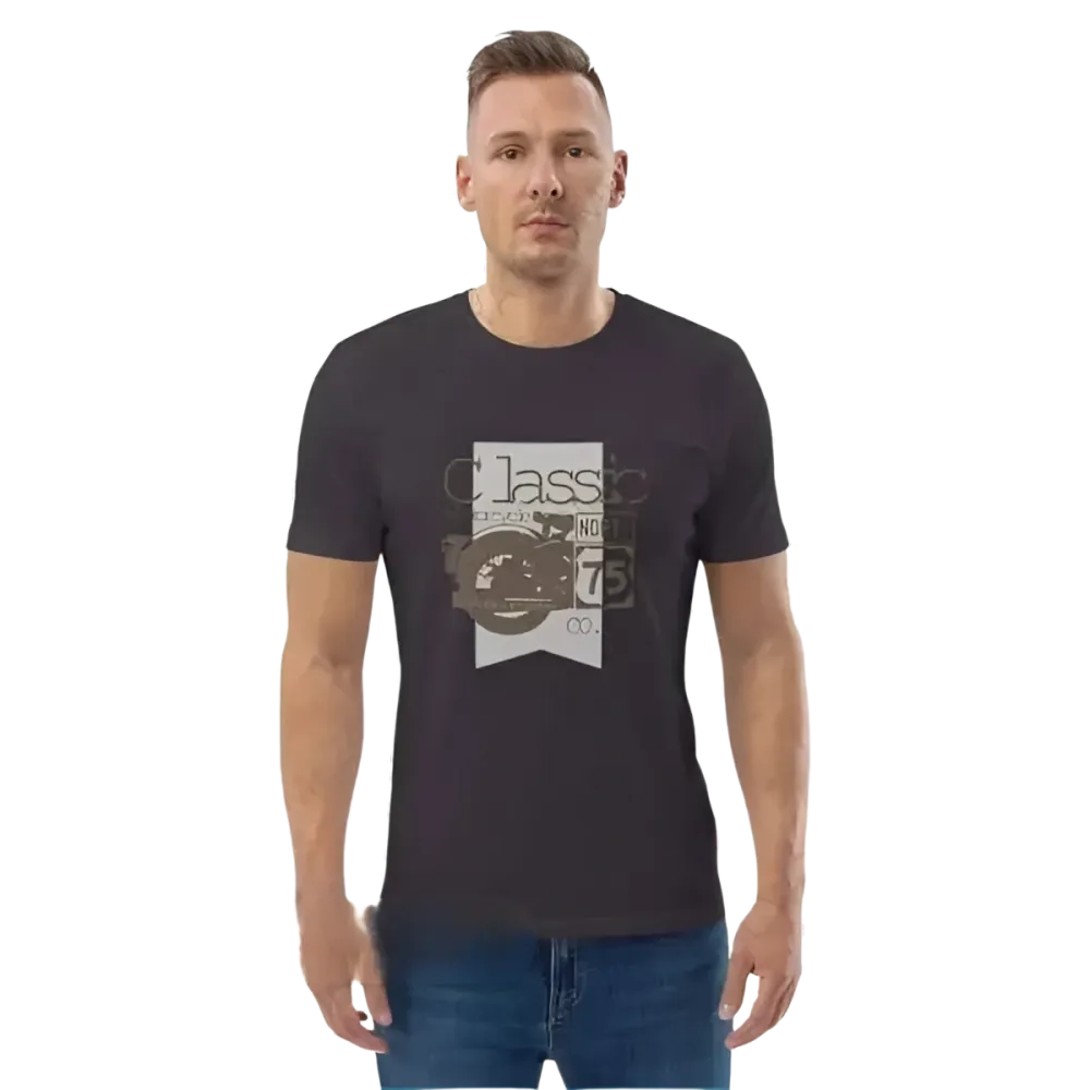 Unisex Grafik T-Shirt aus 100% Baumwolle in Anthrazit, Größe S bis 5XL, mit Druck, von BUYATHOME24.
