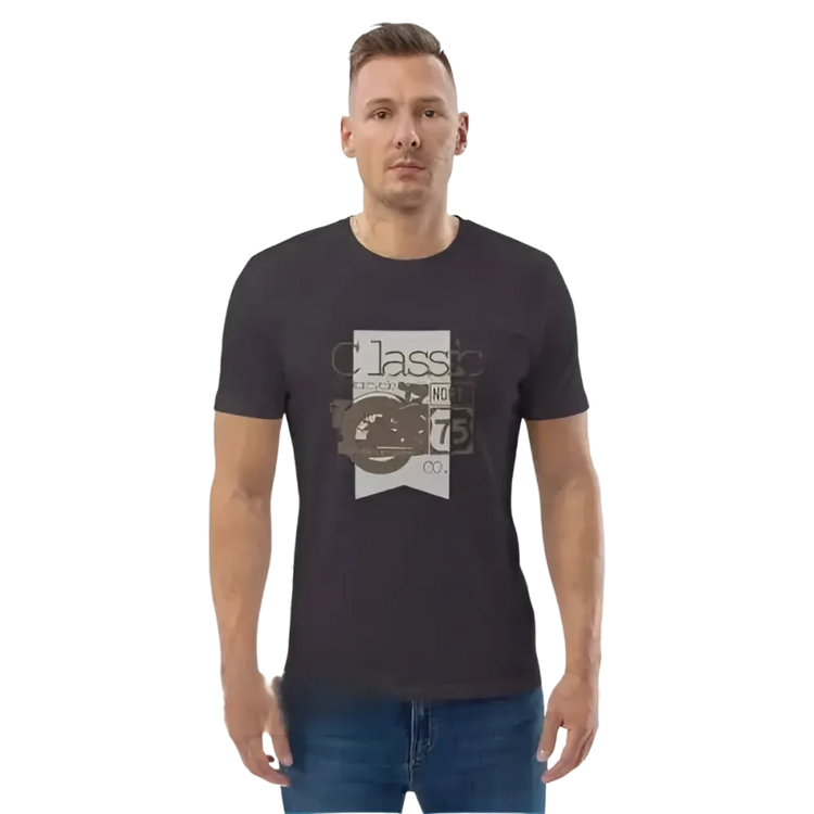 Unisex Grafik T-Shirt aus 100% Baumwolle in Anthrazit, Größe S bis 5XL, mit Druck, von BUYATHOME24.