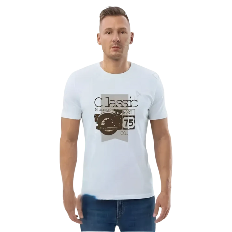Unisex Grafik T-Shirt von BUYATHOME24, Serene Blue, aus 100% Baumwolle, in den Größen S bis 5XL, mit T-Shirt-Druck.