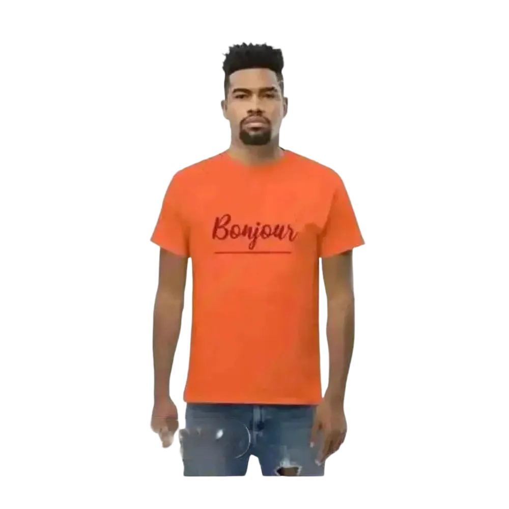 Unisex Grafik T-Shirt aus 100% Baumwolle in Orange, Rundhals, Größen S bis 5XL, für Männer und Frauen, von BUYATHOME24.
