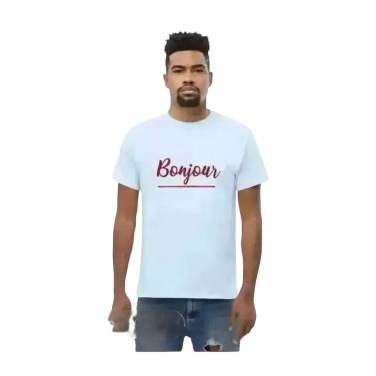Herren unisex Grafik T-Shirt aus 100% Baumwolle in Hellblau, Rundhals, Größen S bis 5XL, für jeden Anlass.