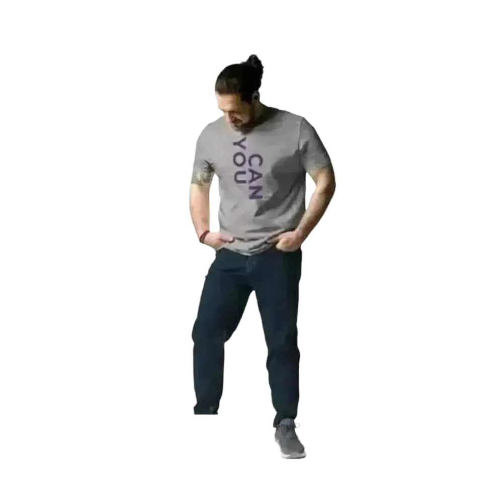 Graues Unisex Grafik T-Shirt aus 100% Baumwolle, Rundhals, in S bis 2XL, bequemes Herren-T-Shirt von BUYATHOME24