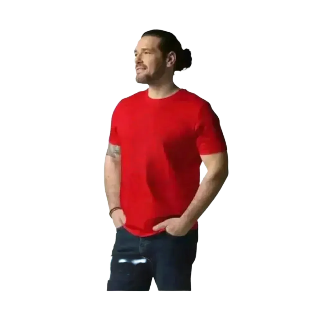 Unisex Grafik T-Shirt aus 100 % Baumwolle in Rot, Rundhals, Größe S bis 2XL, bequemes Casual-Shirt für Herren