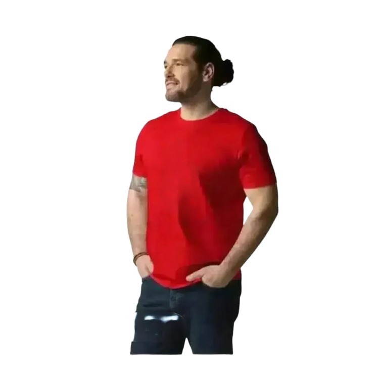 Unisex Grafik T-Shirt aus 100 % Baumwolle in Rot, Rundhals, Größe S bis 2XL, bequemes Casual-Shirt für Herren