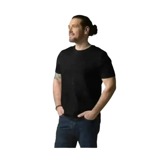 Unisex Grafik T-Shirt aus 100% Baumwolle in Schwarz, Rundhals, für Herren, von BUYATHOME24, Größe S bis 2XL.