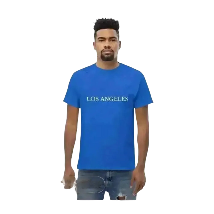 Unisex Grafik T-Shirt aus Baumwolle in Royalblau, Rundhals, erhältlich in S bis 5XL, mit buntem Druck, von BUYATHOME24.