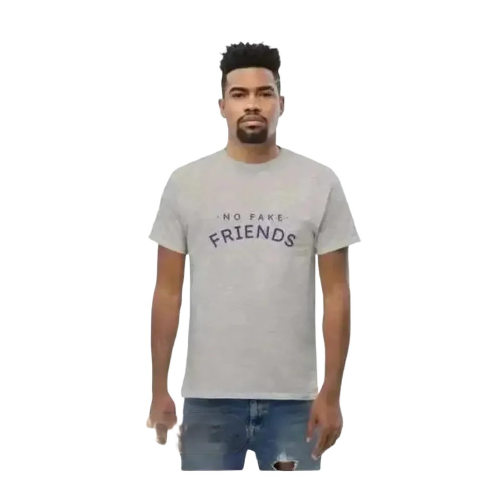Unisex Grafik T-Shirt aus Baumwolle in Sportgrau, Rundhals, für Männer, S bis 5XL, bequem und vielseitig für jeden Anlass.