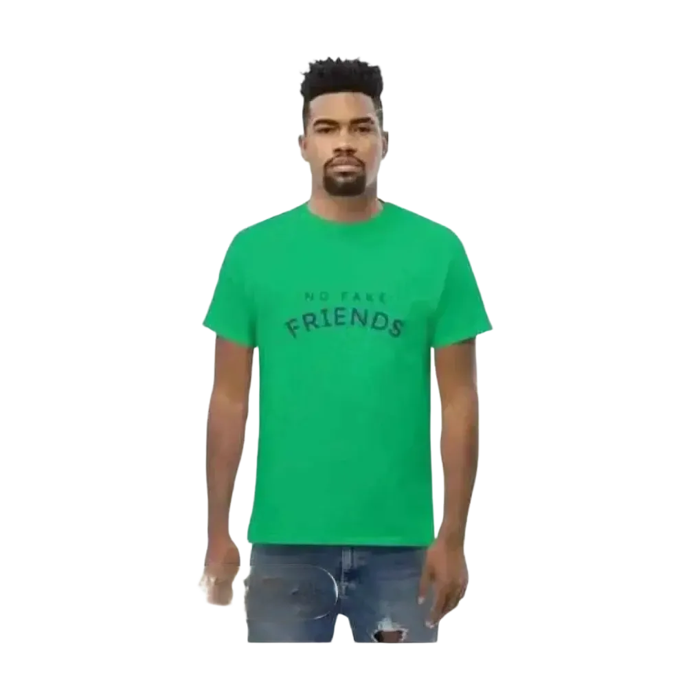 Graues unisex Baumwoll-Grafik T-Shirt in S-5XL, mit Rundhalsausschnitt und irischem Grün, für Männer und Frauen von BUYATHOME24