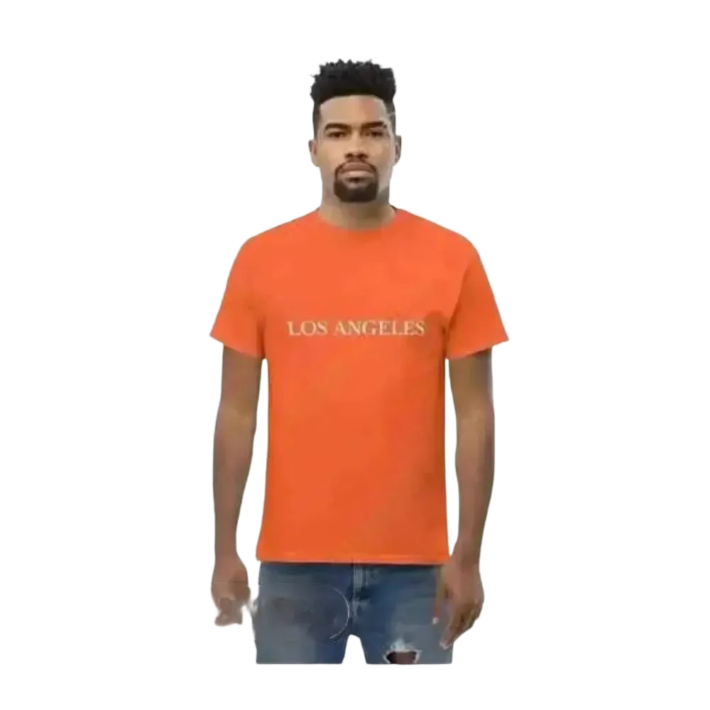 Unisex Grafik T-Shirt aus Baumwolle in Orange, Rundhals, Größen S bis 5XL, mit auffälligem Design, von BUYATHOME24.