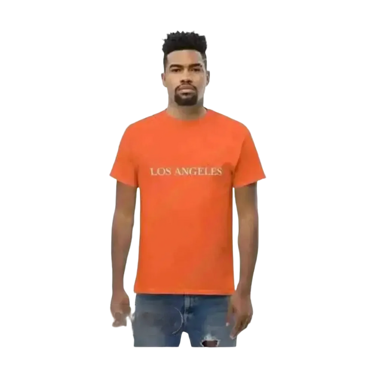 Unisex Grafik T-Shirt aus Baumwolle in Orange, Rundhals, Größen S bis 5XL, mit auffälligem Design, von BUYATHOME24.