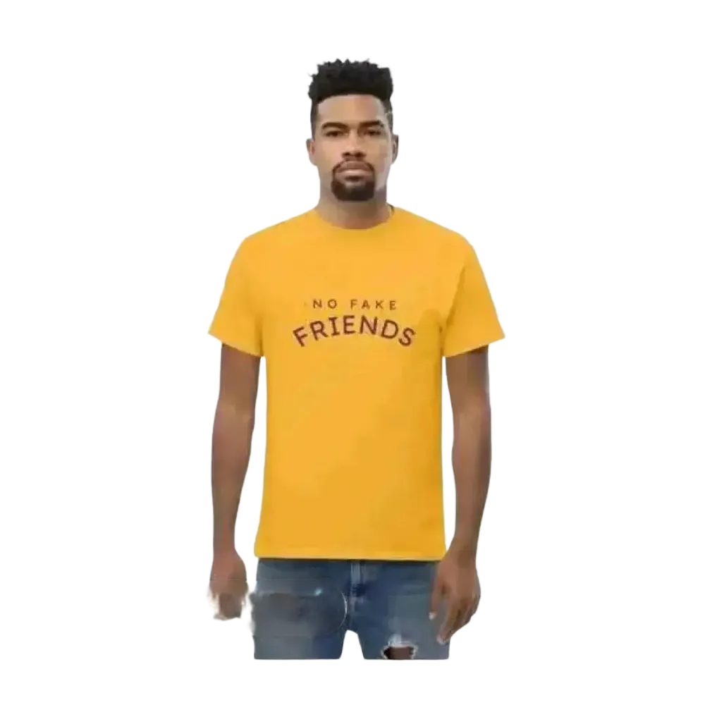 Unisex Baumwoll-Grafik-T-Shirt in S-5XL mit Rundhals, goldfarben, für Männer, vielseitig tragbar, von BUYATHOME24