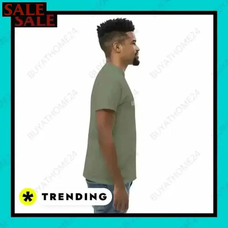 Unisex Grafik T-Shirt aus Baumwolle mit Rundhals, in S bis 5XL, schwarzes T-Shirt mit modernem Druck von BUYATHOME24