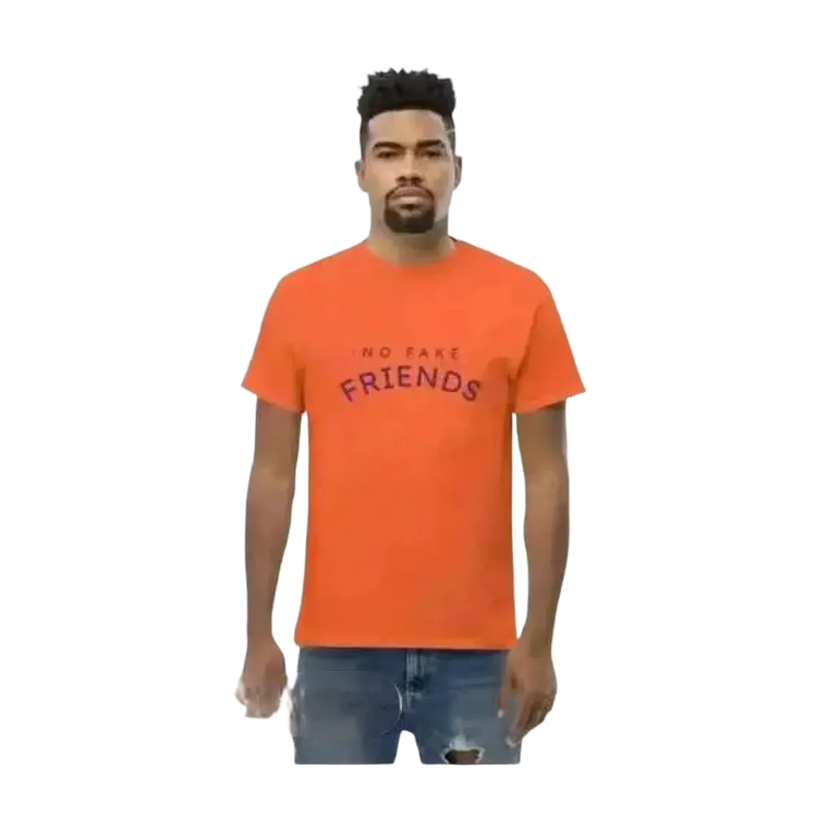 Graffiti Unisex T-Shirt aus Baumwolle, Rundhals, in Orange, für Herren, Größe S bis 5XL, bequemes Casual Shirt von BUYATHOME24