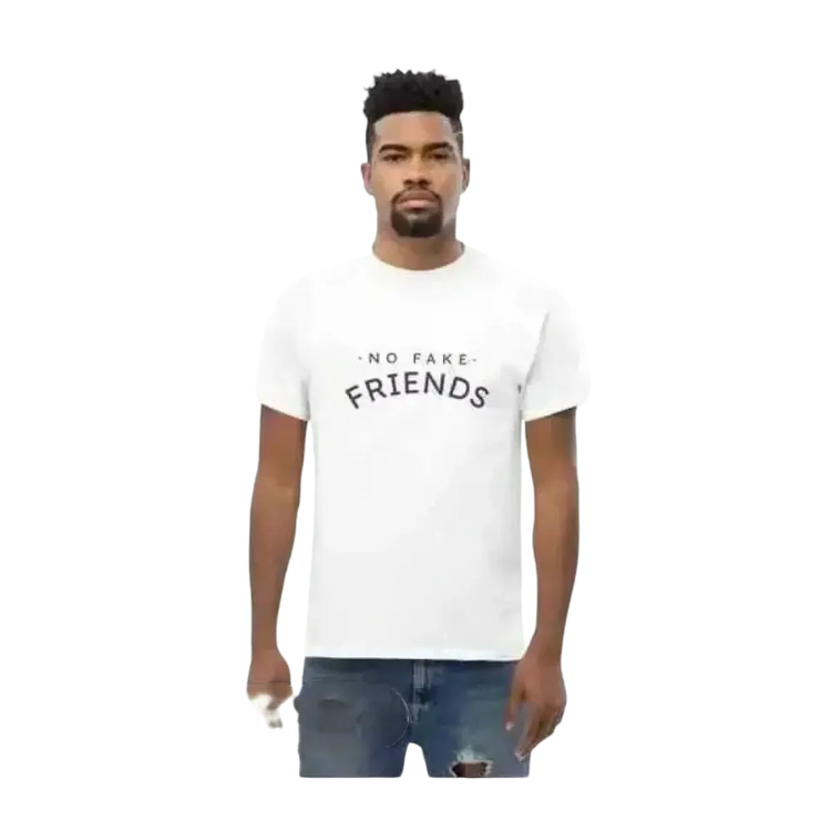Unisex Grafik T-Shirt aus Baumwolle in Weiß, Rundhals, für Männer und Frauen, in S-5XL, von BUYATHOME24.