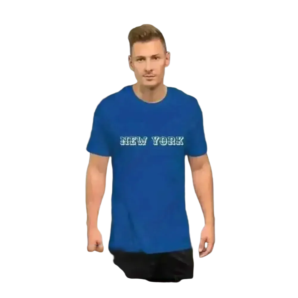 Unisex Baumwoll-Grafik-T-Shirt in True Royal, Rundhals, für Damen und Herren, erhältlich in XS bis 5XL.