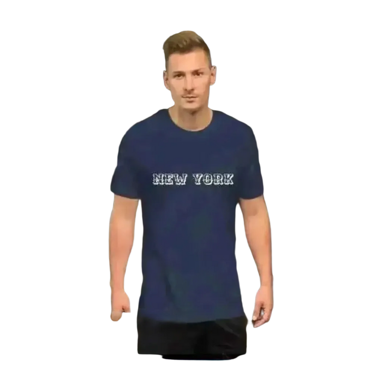 Unisex Grafik T-Shirt aus Baumwolle in Navy, Rundhals, in den Größen XS bis 5XL, bequemes T-Shirt von BUYATHOME24.