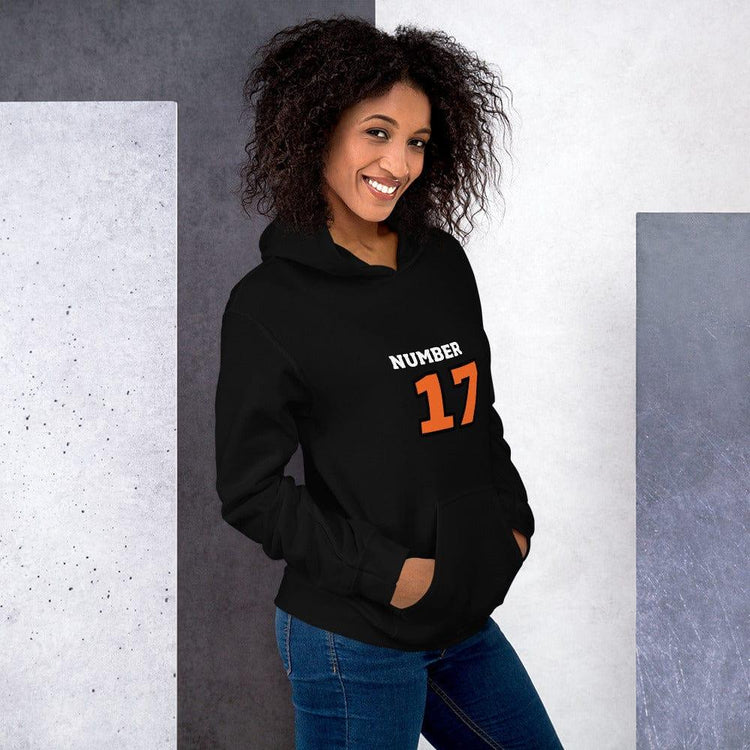 Grauer Damen Hoodie mit Grafik-Design von BUYATHOME24, Baumwolle, bedruckbar, in S-5XL, bequem und modisch